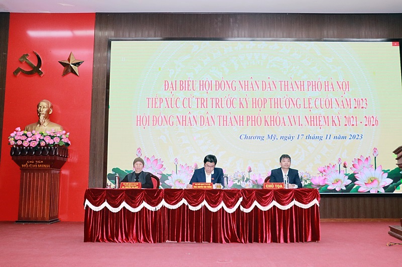 Tổ đại biểu HĐND Thành phố Hà Nội – Đơn vị bầu cử số 13 Tiếp xúc cử tri huyện Chương Mỹ