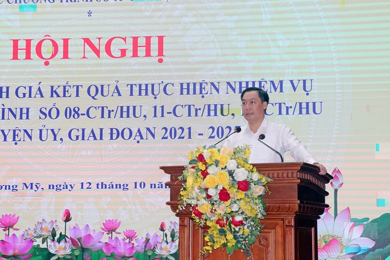 Chương Mỹ: Tổng kết, đánh giá kết quả thực hiện nhiệm vụ các Chương trình số 08 – CTr/HU; số 11 – CTr/HU; số 14 – CTr/HU của Huyện ủy, giai đoạn 2021 – 2025