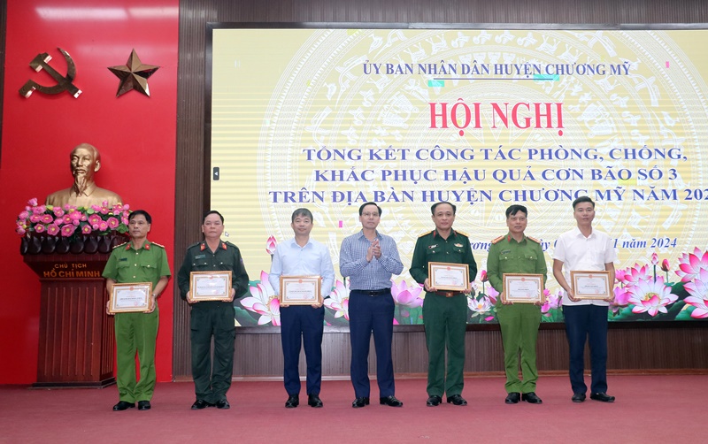 Chương Mỹ: Tổng kết công tác phòng chống, khắc phục hậu quả cơn bão số 3